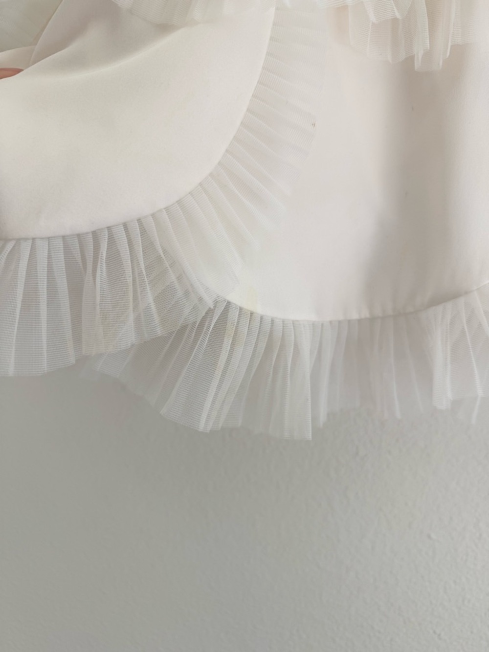 BCBG Max Azria white strapless sweetheart cocktail dress tiered ruffle bustier 4 - Picture 5 of 13
